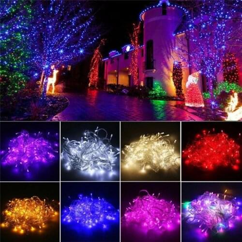 Outdoor lights holiday Led christmas 100M 50M 30M 20M 10M led string lights decoration for party holiday wedding Garland