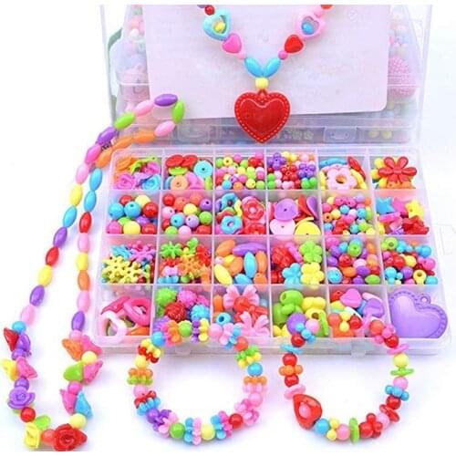 Party Favors Jewelery Making Kit DIY Colorful Pop Beads Set Creative Handmade Gifts Acrylic Stringing Necklace Bracelet Crafts