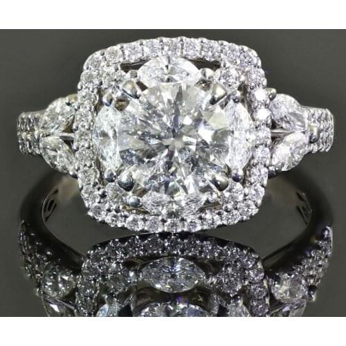 CAOSHI Gorgeous Luxury Womens Party Ring with Shiny CZ Elegant Female Anniversary Gift Exquisite Accessories Aesthetic Jewelry