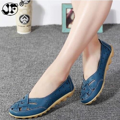 Women Shoes 2019 New Arrival Flat Shoes Women Hollow Loafer Ballerina Flats Casual Female Shoes Plus Size 44 789j