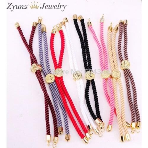 20PCS ZYZ337-8140 Mix Color Cotton Rope Chain Bracelet, Adjustable Bracelet, For Making Bracelet Jewelry Accessories