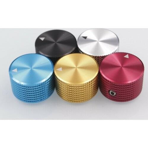5pcs Aluminum volume knob cap / with the pointer hole 6MM 25MM * 15MM adjustment potentiometer knob cap