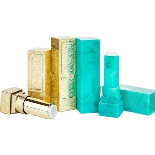 50pcs New Arrival Empty Square Lip Balm Container 12.1mm Cosmetic Professional Lip Balm Refillable Bottle Beauty Makeup Tool