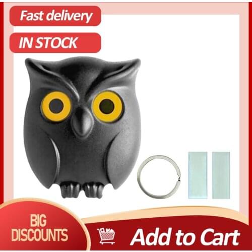 Decorative Hooks Black Hooks Night Owl Magnetic Wall Key Holder Hook Magnets Attraction Keychains Organization