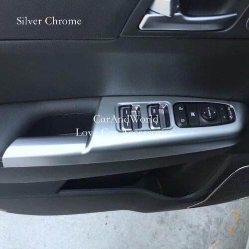 For KIA Sportage QL 2016 2017 LHD Door Armrest Panel Window Switch Lift Buttons Covers Trim Interior Decorate Car Accessories