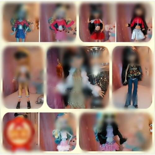 Quality Monstering High Doll Dressing Soft Casual Wear Handmade Clothes Outfit Doll Clothing Set Girl Playing House Toys