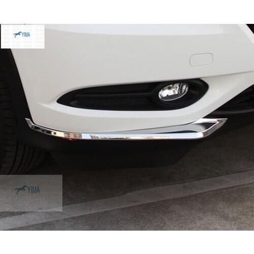 Lapetus ABS Front Lights Lamps Lower Bumper Protector Cover Trim 2 Pcs For Honda VEZEL HR-V 2014 2015 2016 2017 Auto Accessories