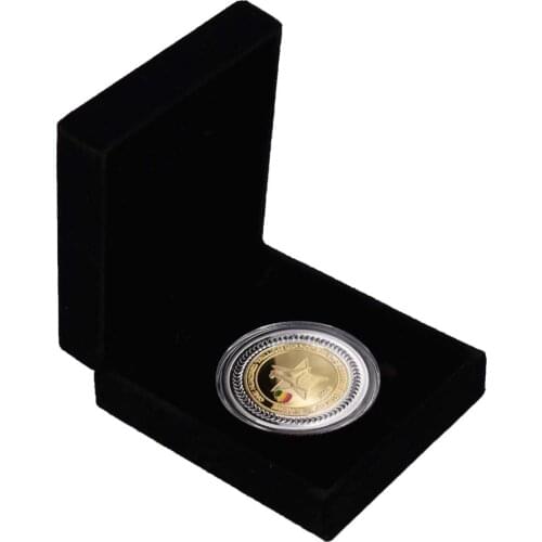 Zimbabwe One Hundred Trillion Dollar Metal Coin with Zimababwe Gift Box Coins Collectibles Home Decoration Accessories
