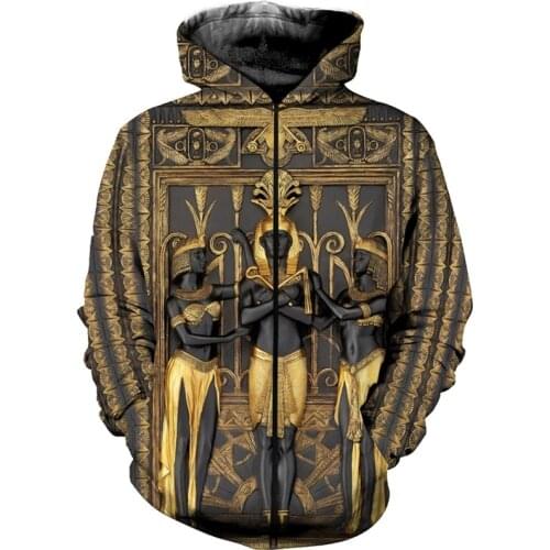 Pyramid Egyptian Pharaohs 3D Print Mens Zipper Hooded Hoodies Colorful Eye Women Youth Casual Harajuku Hoody Jacket Sweatshirt