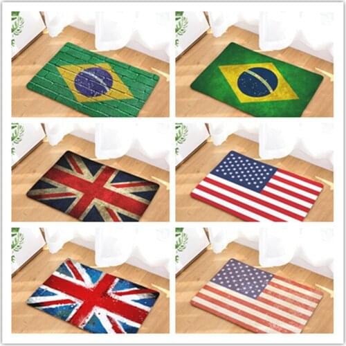 The National Flag Floor Mats Living Rooms Anti-slip Carpet for Bedroom Kitchen Bathroom Rug Welcome Mats for Front Door