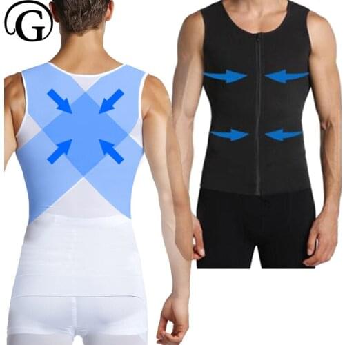 PRAYGER Men Shaper New Gynecomastia Body Shaper Men Slimming Belly Corset Chest Binder Control Waist Tank Tops