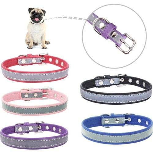 Reflective Soft Colorful Pet Dog Collar For Small Medium Large Dogs Neck Strap Adjustable Safe Puppy Kitten Cats Collar Dropship