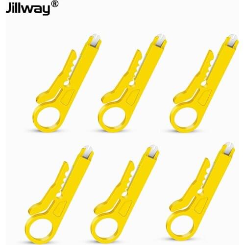 Jillway cable stripping pliers portable network 110 module crimping tool multifunctional small yellow knife stripping pliers