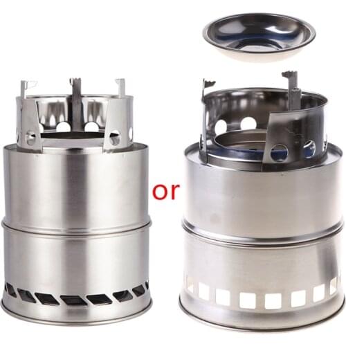 Portable Mini Camping Barbecue Stoves Outdoor Round Hotplate Furnace Wood Burner Home Kitchen Cook Coffee Heater Cooker RV K1MB