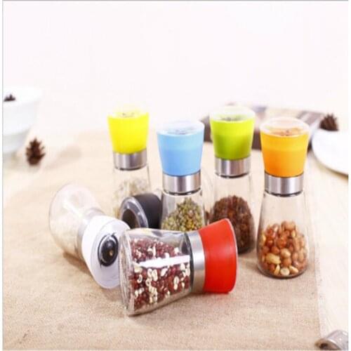 Peper Handleiding Grinder Mill Rvs Glas Zout Spice Mills Verstelbare Keramische Rotor DIY Koken Keuken Tool
