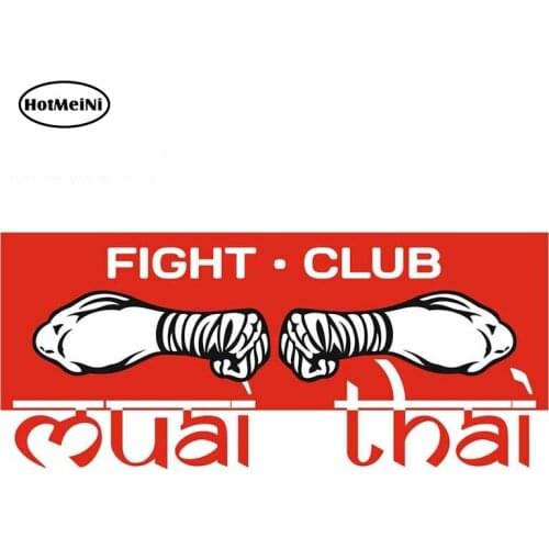 HotMeiNi 13cm x 5.7cm for Muay Thai Fight Club Car Stickers and Decals Waterproof Wall Decoration Creative Vinyl Car Wrap