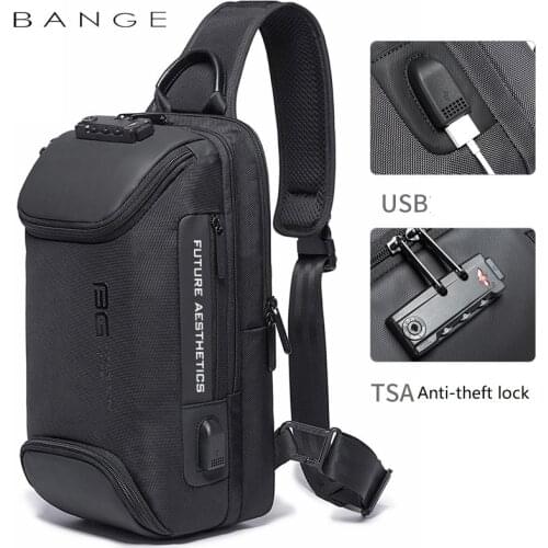 Xiaomi Fashion Shoulder Bag USB charging Outdoor Travel Waterproof Crossbody Anti-theft Scratch Resistant Mens Chest Bag