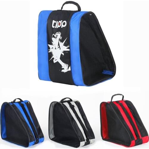 Professional Ice Ski Snow Boots Bag Unisex Triangle Shape Roller Skate Bag Single Shoulder Skating Shoes Storage Backpack