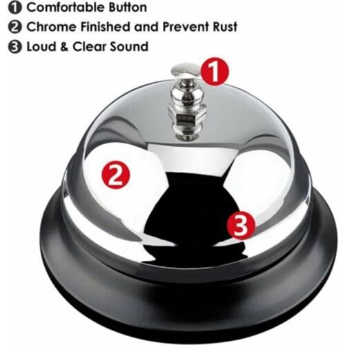Restaurant Service Call Bell Pattern Hotel Counter Bell Reception Call Restaurant Kitchen Service Bar Desk Ring Metal A4C1