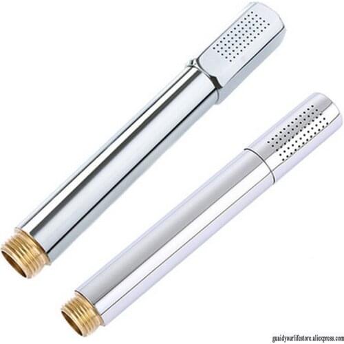 Stainless Steel Tube Handheld Pressurized Shower High Pressure Rainfall Handheld Shower Head Utility Powerfull Water Saving Head