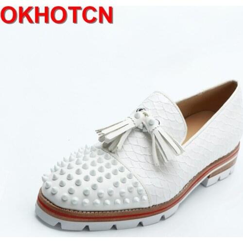 High Heel Shoes For Men Rivet White Slip On Shoes Tassel Height Increasing Oxford Loafers Luxury Designer High Quality Shoes 46