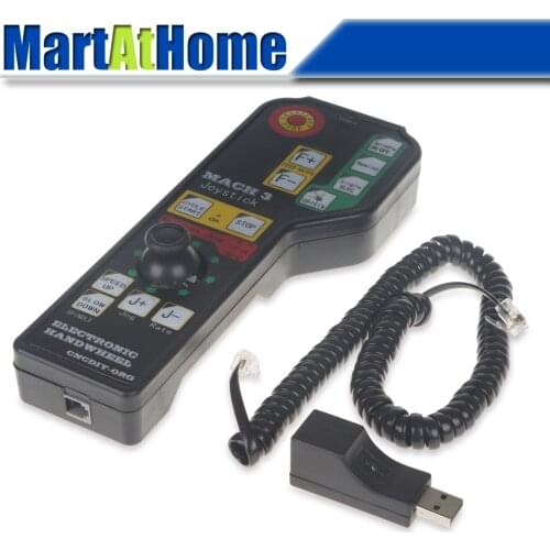 Universal CNC 6 Axis USB Mach3 Pendant Controller with Electronic Handhwheel Joystick for Small CNC Engrave Machine