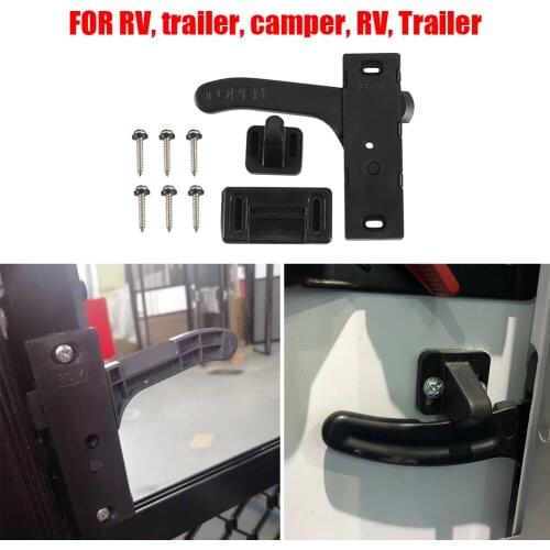General RV Trailer Entry Door Lock Universal Screen Door Latch Handle RV Trailer Hardware Accessories