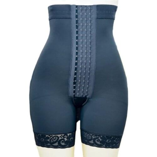 Women Shaping Shorts Butt Lifter Post Liposuction High Compression Lace Sexy Pants Front Closure Hook-eye Tummy Waist Control