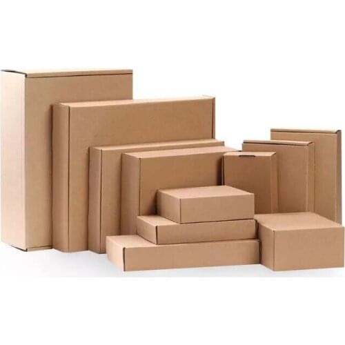 100pcs paper bags gift bag Brown Kraft Paper bag Gift Packaging Boxes Aircraft Gift Box Candy Box food Wedding Party Packaging