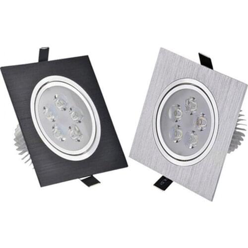 10X Square silvery/black LED Recessed Dimmable Ceiling lamp bulb 9W 15W 21W AC85-265V LED Cabinet Light Spotlight LED Driver