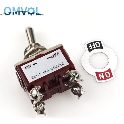 12mm 2position toggle switch spring return 4pins 15A 250VAC