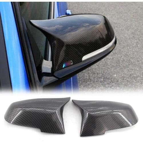 2Pcs Carbon Fiber Rearview Mirror Cover Protective Mirror Cap Auto Accessories 51167292745/51167292746/51162222543/51162222544 f