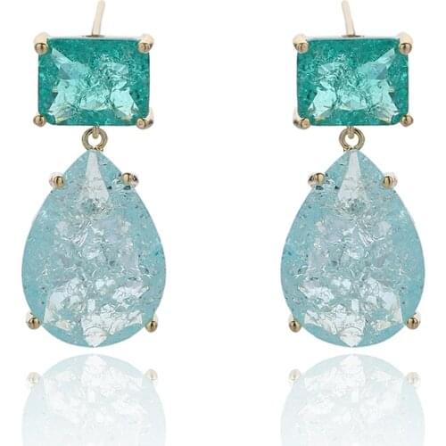 5A Grade Cubic Zircon CZ Square Earrings, Crystals Drop Earring for Bride, Women Girl Birthday Party Jewelry CE110088