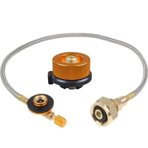 Outdoor Camping Propane Stove Gas Refill Lpg Burner Adapter Plate Cylinder Tank Coupler Container Adapter Save Durable Metal Pip