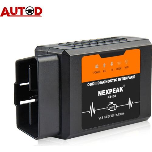 ELM327 1.5V OBD2 Scanner WIFI PIC18F25K80 ELM327 Car Diagnostic Tool for Android/IOS/iPhone/Windows ELM 327 OBD 2 Autoscanner
