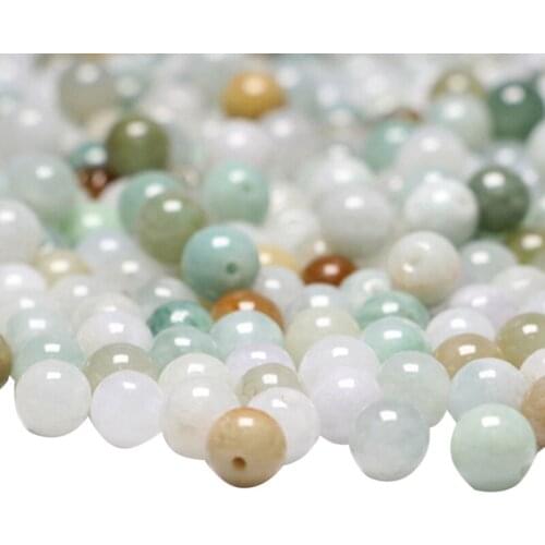 20 PCS 8mm Natural Gemstone Loose Beads Jadeite Gemstone Power Stones, Used in Jewelry Making, DIY Bracelet