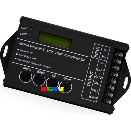 DC12-24V 20A 5 Channel output computer programmable led time controller TC420 Assemble with USB cable and CD-ROM