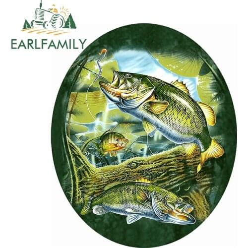 EARLFAMILY 13cm x 10.8cm Creative Series Fishing and Hunting Decal Original Sticker for Car Window Bumper Trunk Decoration