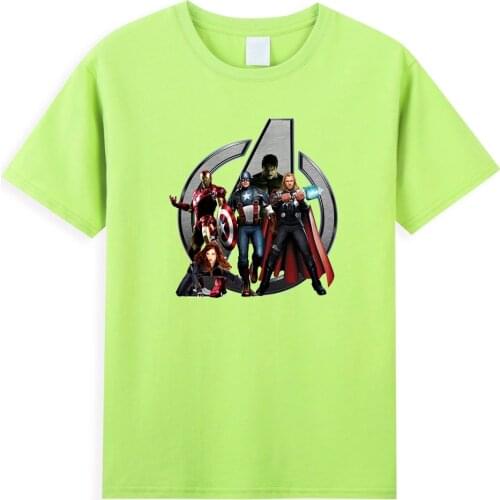 Disney Avengers Sign T Shirts Ropa Aesthetic Marvel Tshirt Casual Hipster Mens Clothes Cotton Short Sleeve 90s Trend Tops