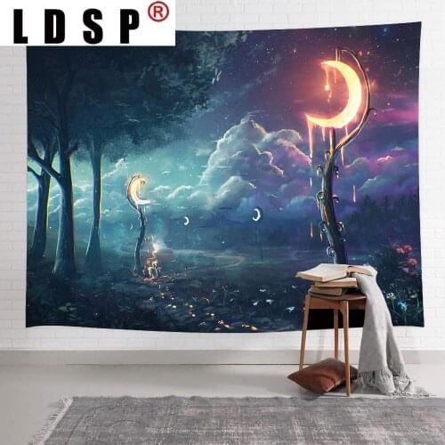 LDSP Tapestry antasy Plant Forest Psychedelic Art Wall Hanging Tapestries for Living Room Bedroom Dorm Home Blanket Decor