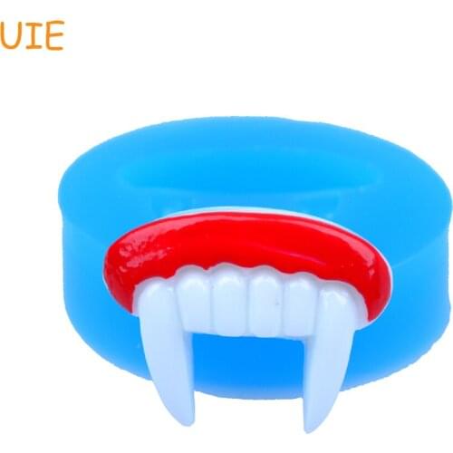 JYL271 Halloween Hallowmas Teeth Silicone Mold - Resin Jewelry Pendant Cabochon DIY Mould, FOOD SAFE Chocolate Candy Cookie Mold