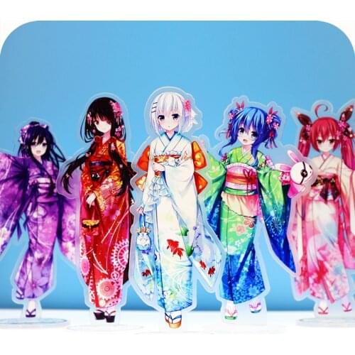 Anime Date A Live Kimono Tokisaki Yoshino Acrylic Stand Figure Desktop Decoration Collection Model Toy Doll Gifts