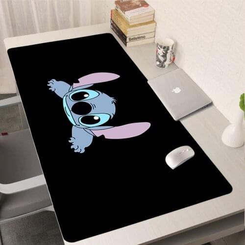 Cute Kawaii Mousepad Gamer Big Stitch Mouse Pad Xxl Keyboards Computer Mause Pad 900x400x2mm Deskmat Mausepad Tappetino Mouse