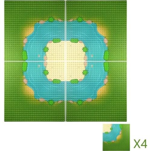 [MOC Hub] Printed Baseplate Compatible Major Brand Toys Island Building Block Road Track Classic Collections