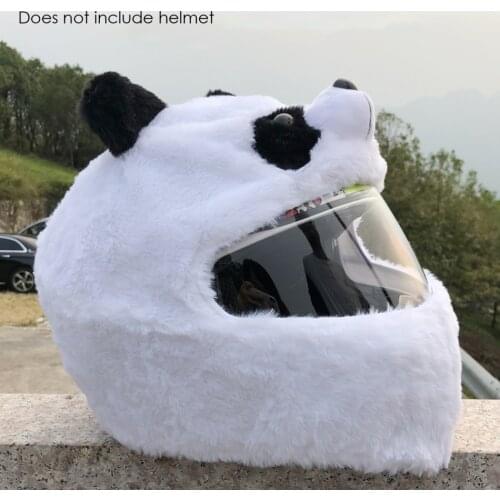 Motorcycle Helmet Panda Animal Cover Motorbike Funny Heeds Crazy Case Crash for Outdoor Personalized Full Helmets Cover New 2020
