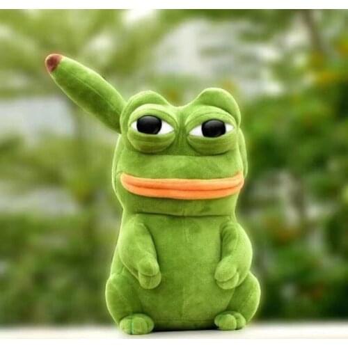 Creative Kawaii cartoon Stuffed Toys For Kids Cosplay Spoof Sad Frog Pepe Keychain Cute Room Decor Plush Dolls