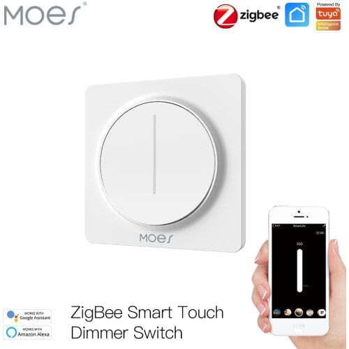 New ZigBee Smart Touch Light Dimmer Switch Timer Brightness Memory Smart Life/Tuya APP Remote Control Work with Alexa Google