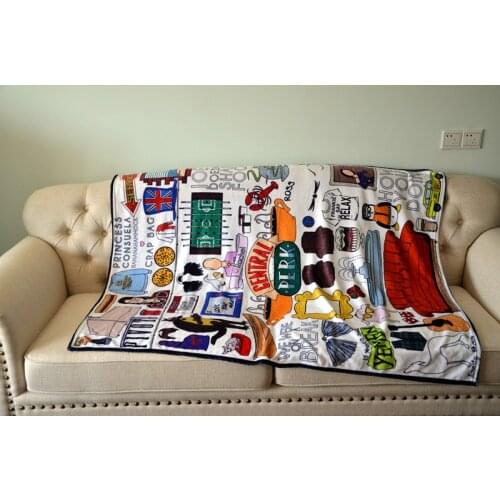 TV Series Friends Central Perk Hugsy Blanket Soft Sofa Nap Throw Blanket Decor Halloween Cosplay Blanket Prop Christmas Gift