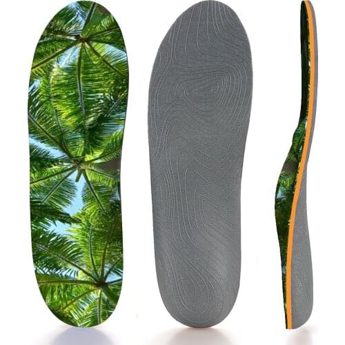 Anti-slip Soft And Breathable Arch Support Insole With Creative Green Tree Pattern