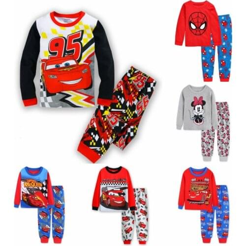 Cartoon Children Spider Set Car Boy Elsa Anna Print Pajamas Girl Family Pajamas Kids Clothes Pajamas Baby Pajamas